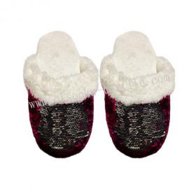 WOMEN GIRLS ROOM SEQUINS SLIDE NO HEEL