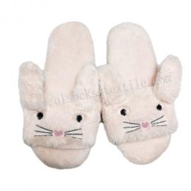 WOMEN GIRLS ANIMAL RABBIT FLUFFY INDOOR SLIPPER