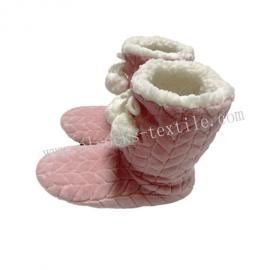 COZY FLEECE POM SLIPPERS  