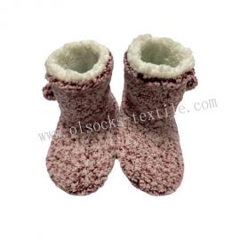 LADIES PINK SHERPA SPACE DYE BOOTIES