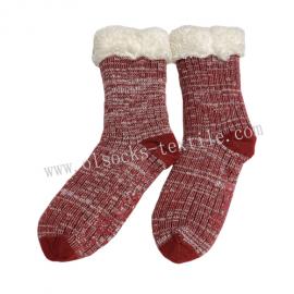 WOMENS KNITTED SLIPPER SOCKS