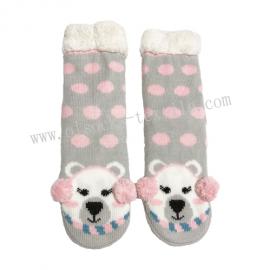 ANIMAL FUZZY KNITTED SOCKS NON SKID 