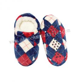 MENS NEW U SHAPE PRINTED FLANNEL INDOOR SOCKS