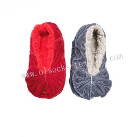 WOMEN VELVET BALLERINA INDOOR SOCKS